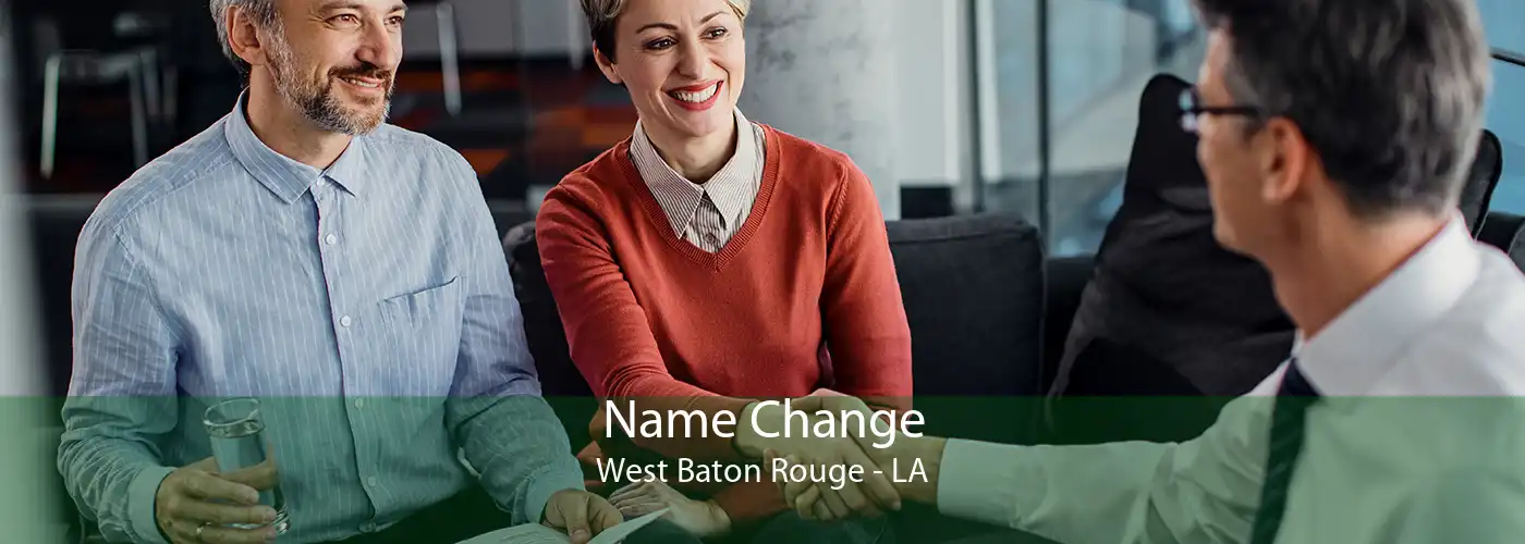 Name Change West Baton Rouge - LA